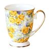 Yellow Rose Pattern Coffee Cup Tea Cup