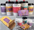 50 Pcs Cup Sleeve Cafe Drink Disposable Paper Coffee Cup Sleeves 12 oz./16 oz