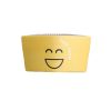 Yellow Paper Coffee Sleeve Cup Sleeve 50-Sleeves per Pack 12 Oz 16 Oz-Face Smile
