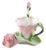 Coffee Cup Set Ceramic Coffee Cup China Tea Cup European Coffee Cup,Pink Flower