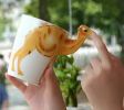 3D Hand-painted Camel Ceramic Cup With Cover Scoop Couple Cup Tea Cup Coffee Mug