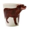 3D Hand-painted Labrador Ceramic Cup With Cover Spoon Couple Milk Cup Coffee Mug