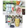 Colorful Ceramic Coffee Cup/ Coffee Mug With English Words Pattern, Black