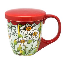 380 ML Creative Ceramic Coffee Cup/ Coffee Mug With Beautiful Pattern, B