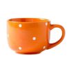 450MLCute Dot Office/Household Ceramics Milk Cup Tea Cup Coffee Mugs, Orange