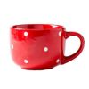 450MLCute Dot Office/Household Ceramics Milk Cup Tea Cup Coffee Mugs, Red