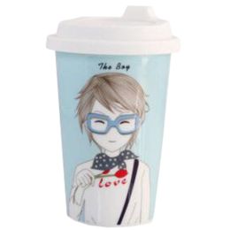 Creative Couple Milk Cup Breakfast Cup Mug Cup Coffee Cup Blue Boy