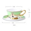 Afternoon Tea Porcelain Tea Cup & Saucer Set Pink Coffee Cup, 6.4 oz