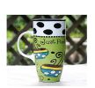 The Large Capacity Creative Mug Painting Ceramic Cup??Green??