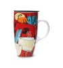 The Large Capacity Creative Mug Painting Ceramic Cup??Red Coffee??