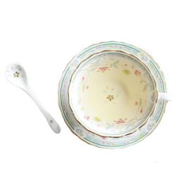 Ceramic Tea Set Tea Time Porcelain Tea Cup Tea Mug Cup/Saucer/Spoon 5.4OZ