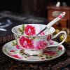 Retro Courtly Style Coffee Cup Set English Style Tea Mug Set With Plate&Spoon
