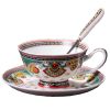 Retro Vienna Courtly Style Coffee Cup Set English Style Tea Mug With Plate&Spoon