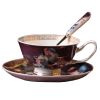 Elegant Courtly Style Coffee Cup Set English Style Tea Mug With Plate&Spoon