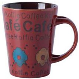 American Style Retro Ceramic Cup Household Cup Coffee Cup Mug, Red [A]