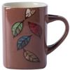 [Leaves] American Style Retro Ceramic Cup Household Cup Coffee Cup Mug, Brown [G]