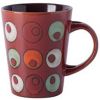 [Circle] American Style Retro Ceramic Cup Household Cup Coffee Cup Mug, Red [Y]