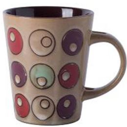 [Circle] American Style Retro Ceramic Cup Household Cup Coffee Cup Mug, Khaki [Z]
